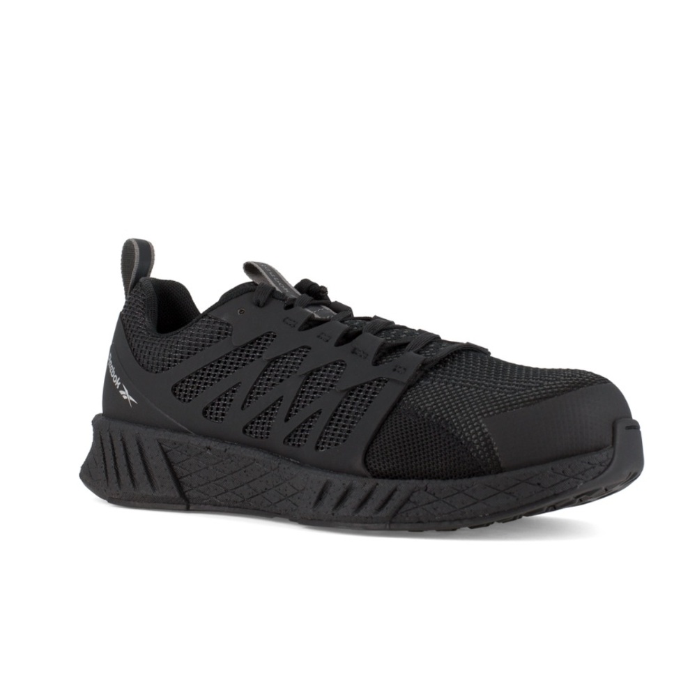Reebok Fusion Flexweave Work Steel Toed Shoes, Black, Size 7.5